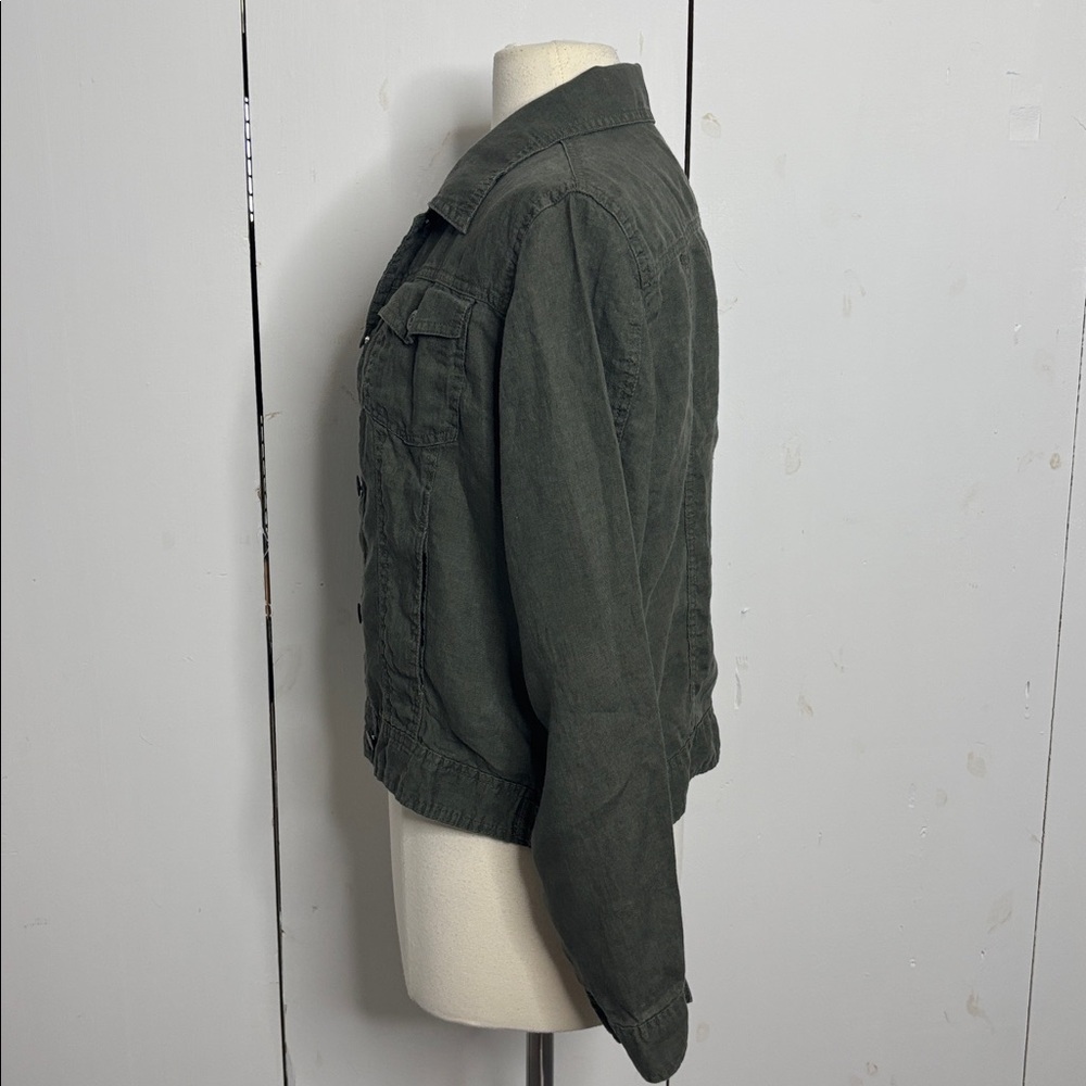 Jones & Co olive green linen jacket size medium - Picture 5 of 7